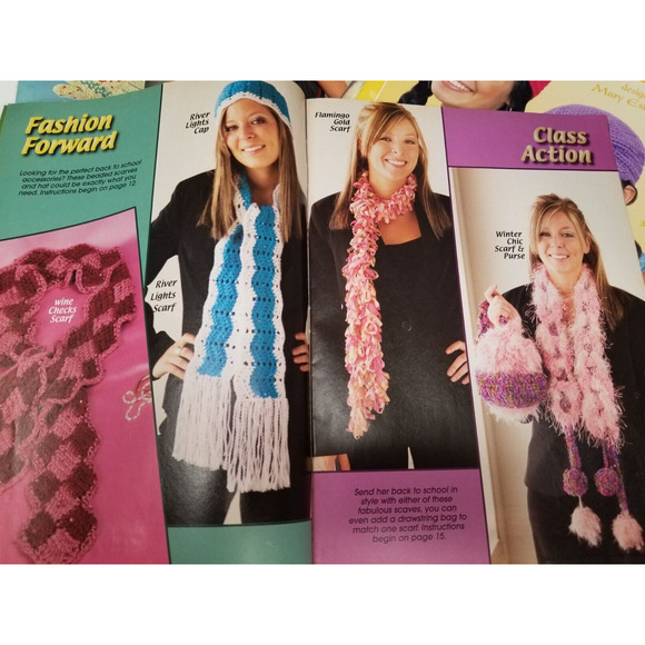 crochet books good used lot hats-scarfs-caps-gloves and more 1-9 - Picture 9 of 16